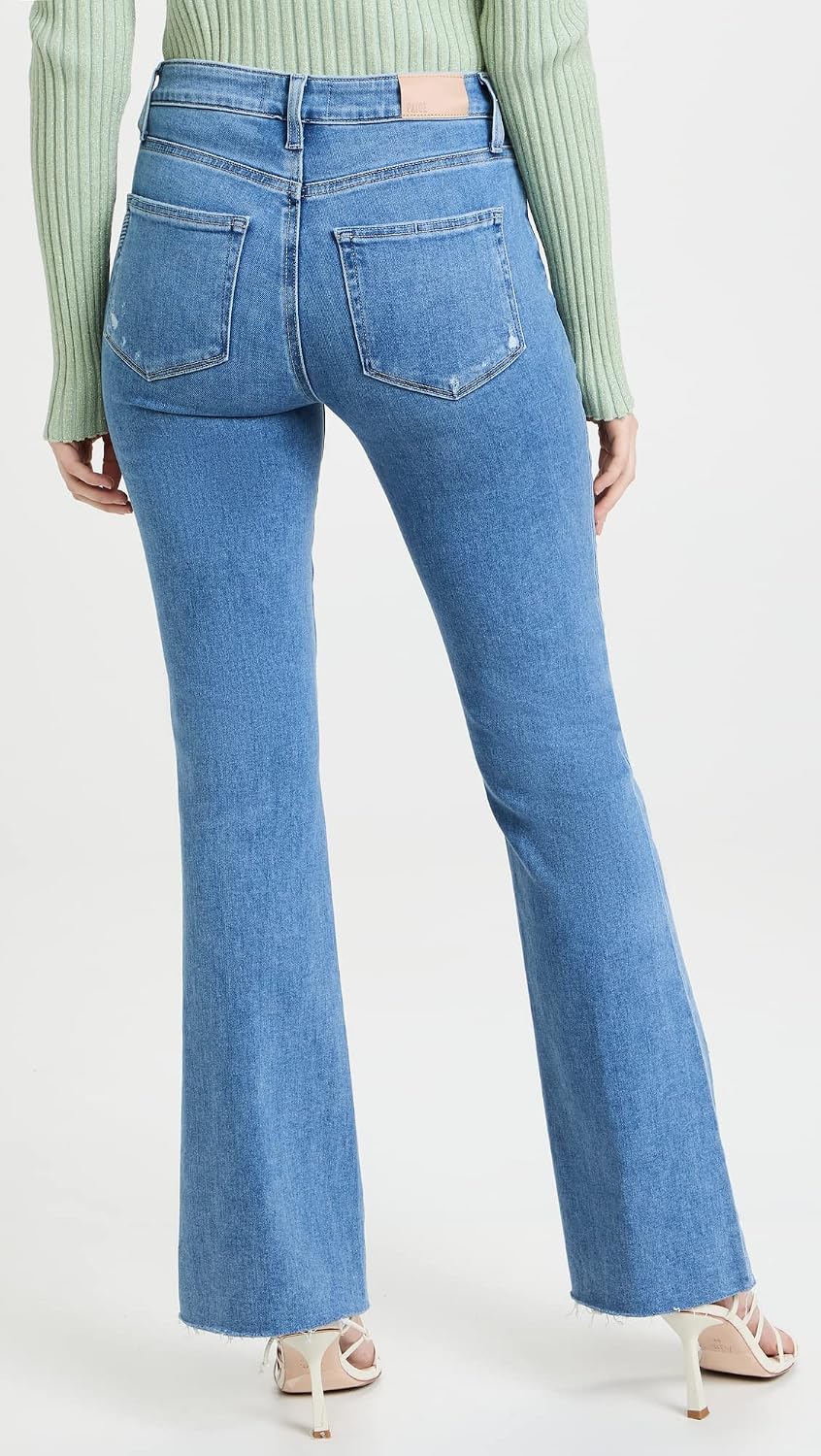Women's High Rise Flare Leg in Folk Distressed