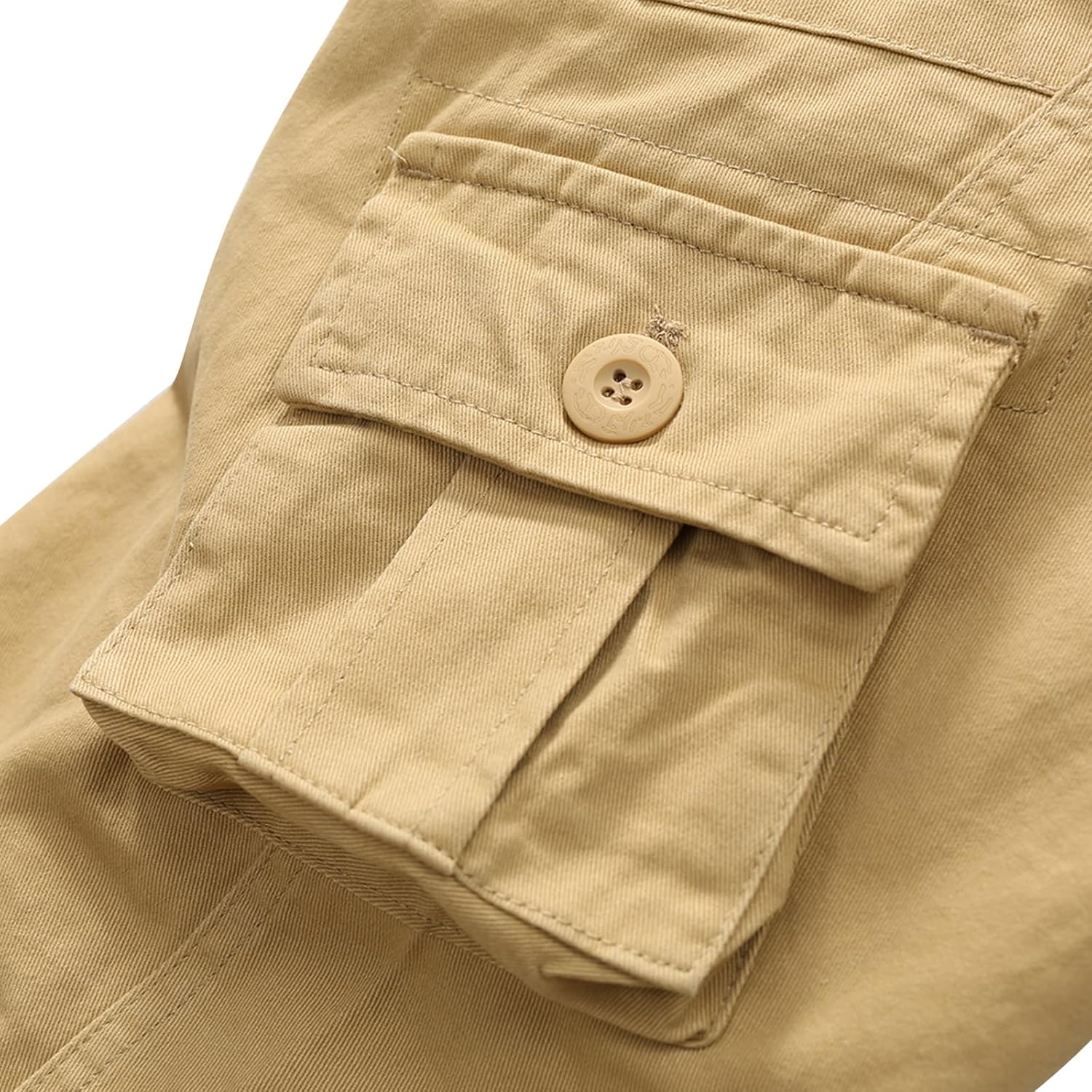 Mid Low Rise Cargo Pants for Men Youth Comfy Cotton Casual Streetwear Military Combat Work Trousers No Belt