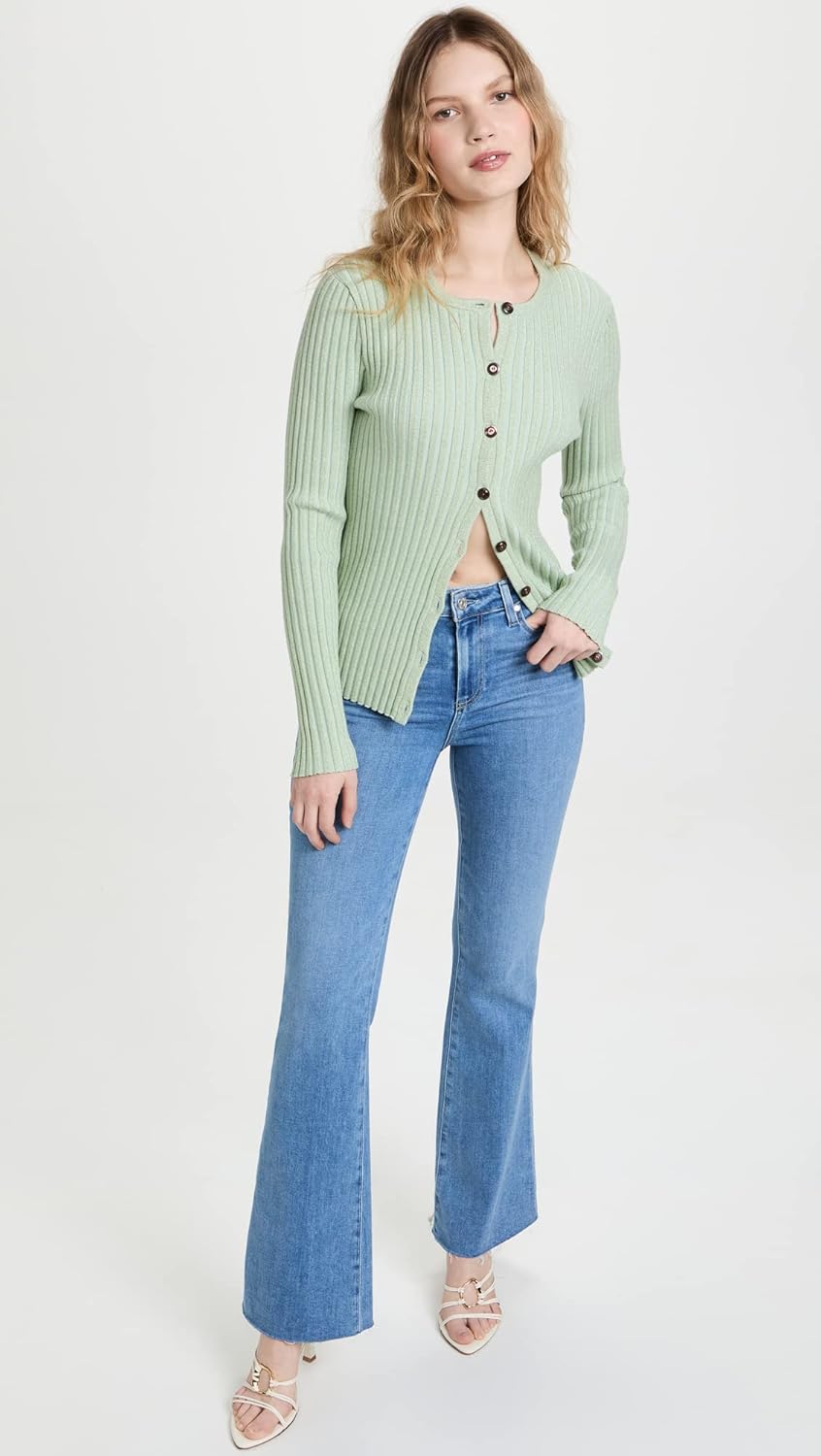 Women's High Rise Flare Leg in Folk Distressed