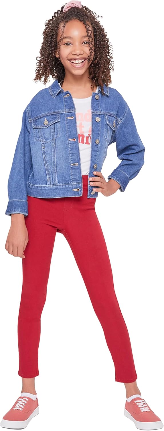 Girls'Jeans Girls'Stretch Skinny School Color Pants
