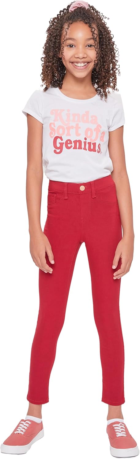 Girls'Jeans Girls'Stretch Skinny School Color Pants