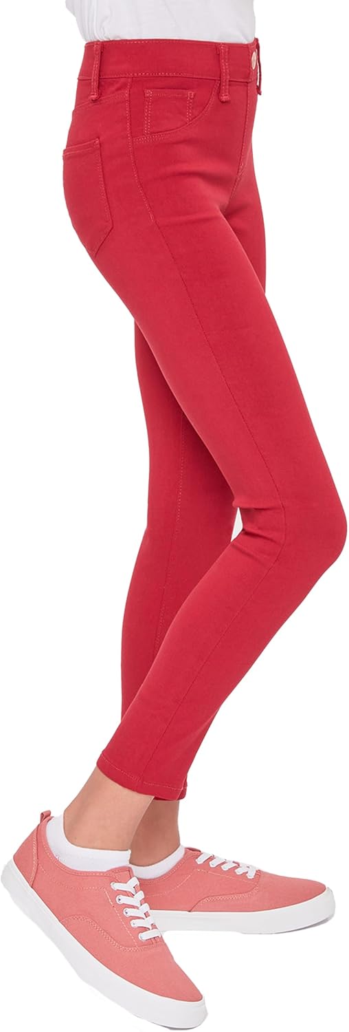 Girls'Jeans Girls'Stretch Skinny School Color Pants