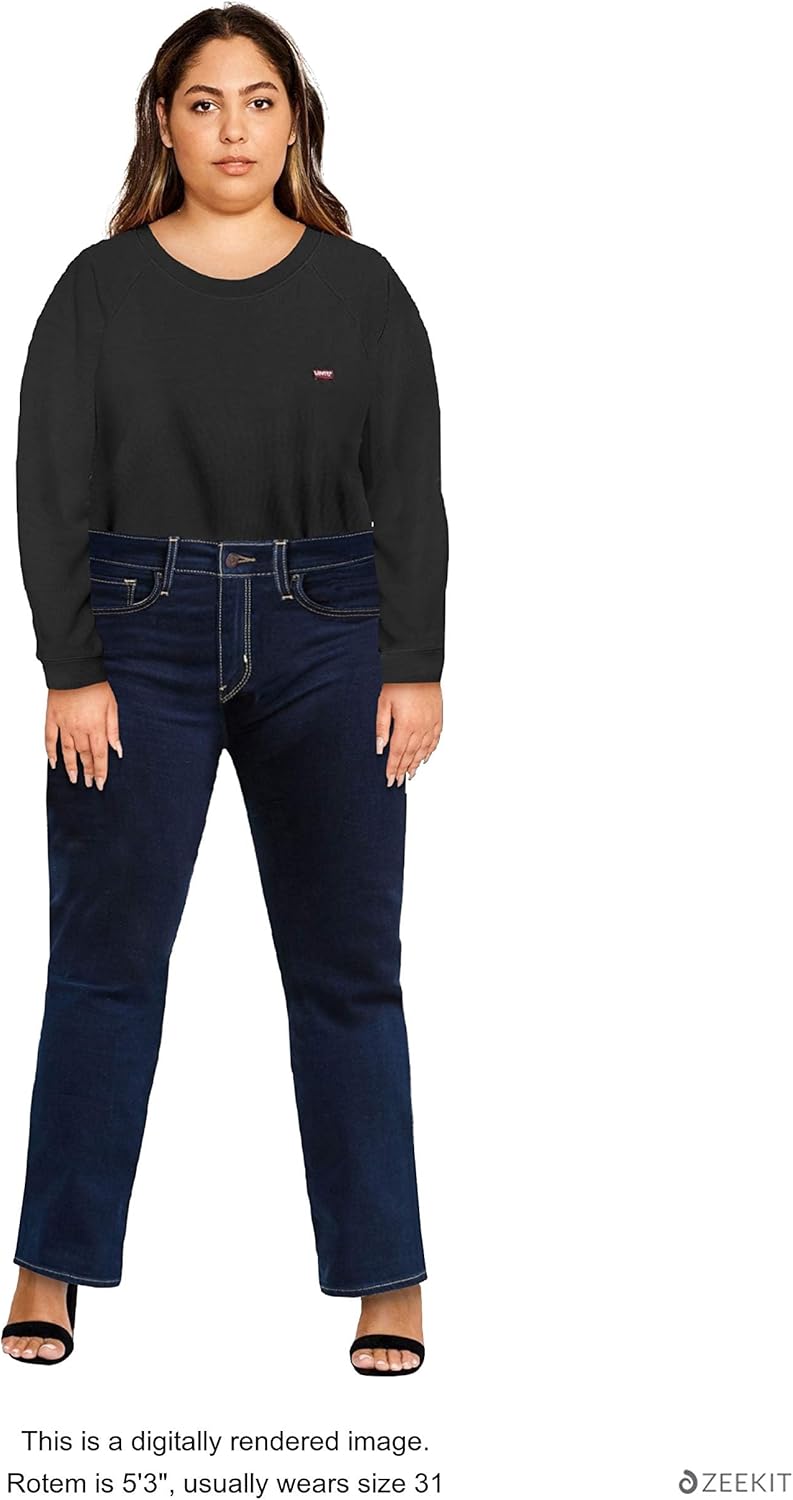Womens High Rise Straight Jeans