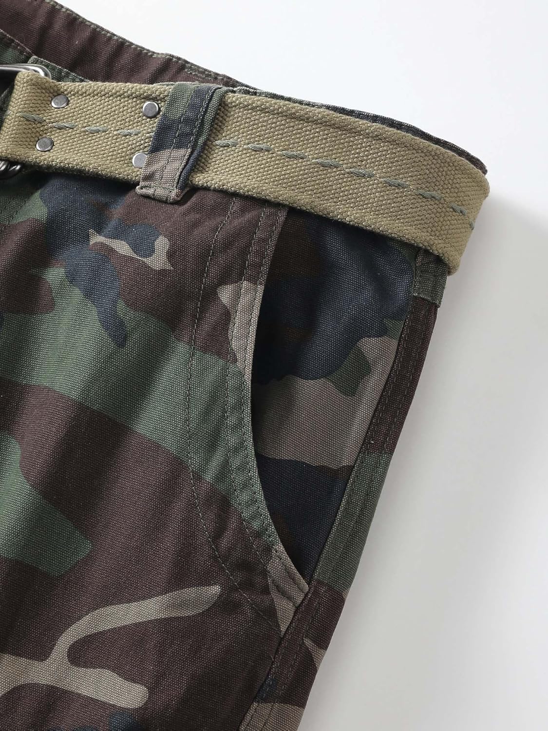 Men's Camo Cotton Casual Military Cargo Work Pants Tactical Combat Pockets Trousers